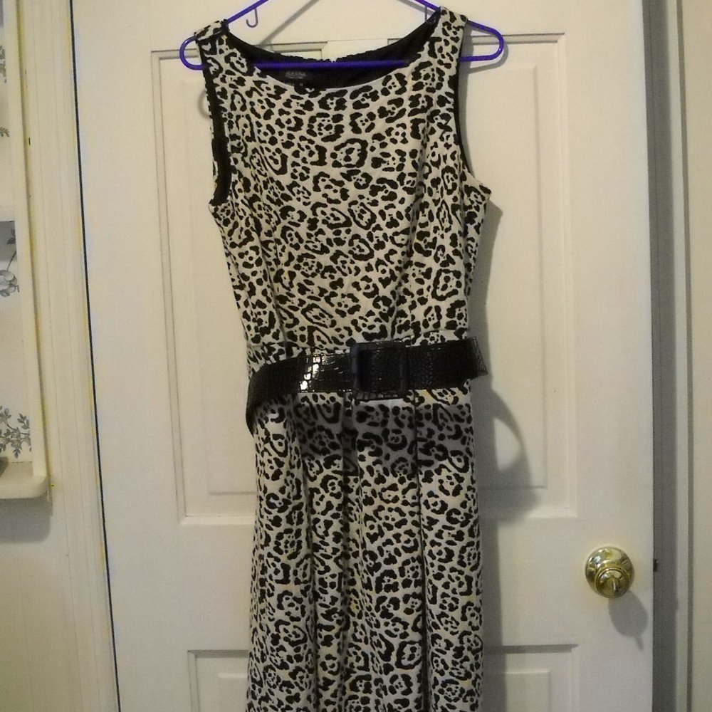 Peck & Peck Black & White Dress Size 14